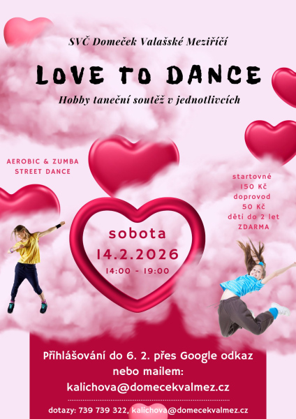 LOVE TO DANCE – valentýnská taneční soutěž 